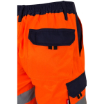 High-visibility work shorts with reflective elements, 210 g/m2, Velilla orange colour sixth view