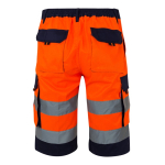 High-visibility work shorts with reflective elements, 210 g/m2, Velilla orange colour