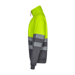 Polyester work jumper with fleece fabric, 300 g/m2, Velilla grey colour third view