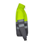 Polyester work jumper with fleece fabric, 300 g/m2, Velilla grey colour fourth view