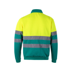 Polyester work jumper with fleece fabric, 300 g/m2, Velilla green colour