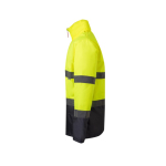 Polyester work parka with reflective elements, 190 g/m2, Velilla grey colour third view