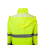 Polyester work parka with reflective elements, 190 g/m2, Velilla grey colour ninth view