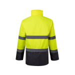 Extra-large reflective polyester work parka, 190 g/m2, Velilla grey colour