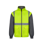 4-in-1 polyester work parka, PU-coated, 180 g/m2, Velilla grey colour sixth view
