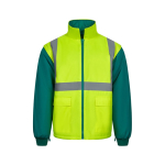 4-in-1 polyester work parka, PU-coated, 180 g/m2, Velilla green colour sixth view