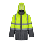 4-in-1 extra-large polyester work parka, 180 g/m2, Velilla grey colour fifth view