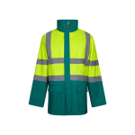 4-in-1 extra-large polyester work parka, 180 g/m2, Velilla green colour second view