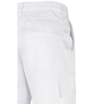 Trousers, cotton and polyester, elastic waistband, 190 g/m2, Velilla white colour sixth view