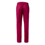 Unisex trousers, cotton, polyester, elastic waistband, 190 g/m2, Velilla burgundy colour second view