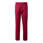 Unisex trousers, cotton, polyester, elastic waistband, 190 g/m2, Velilla burgundy colour