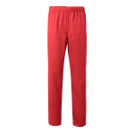 Unisex trousers, cotton, polyester, elastic waistband, 190 g/m2, Velilla red colour