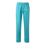 Unisex trousers, cotton, polyester, elastic waistband, 190 g/m2, Velilla turquoise colour