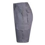 Multi-pocket twill shorts, cotton and polyester, 200 g/m2, Velilla grey colour third view