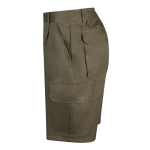 Multi-pocket twill shorts, cotton and polyester, 200 g/m2, Velilla military green colour third view