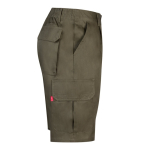 Multi-pocket twill shorts, cotton and polyester, 200 g/m2, Velilla military green colour fourth view