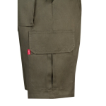Multi-pocket twill shorts, cotton and polyester, 200 g/m2, Velilla military green colour fifth view