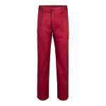 Unisex multi-pocket trousers, cotton and polyester, 200 g/m2, Velilla burgundy colour second view