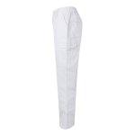 Unisex multi-pocket trousers, cotton and polyester, 200 g/m2, Velilla white colour third view