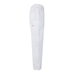 Unisex multi-pocket trousers, cotton and polyester, 200 g/m2, Velilla white colour fourth view