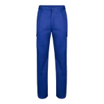 Unisex multi-pocket trousers, cotton and polyester, 200 g/m2, Velilla royal blue colour second view