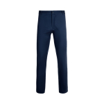 Unisex chino-style elastic trousers, cotton, elastane, 260 g/m2, Velilla navy-blue colour second view