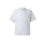 Short-sleeved chef's jacket, polyester and cotton, 110 g/m2, Velilla white colour second view