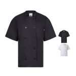 Short-sleeved chef's jacket, polyester and cotton, 110 g/m2, Velilla various colours