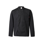 Long-sleeved chef's jacket, polyester and cotton, 175 g/m2, Velilla black colour second view