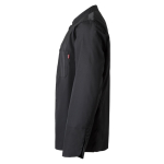 Long-sleeved chef's jacket, polyester and cotton, 175 g/m2, Velilla black colour third view