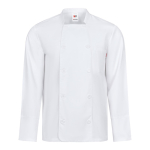 Long-sleeved chef's jacket, polyester and cotton, 175 g/m2, Velilla white colour second view