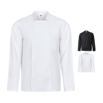 Long-sleeved chef's jacket, polyester and cotton, 175 g/m2, Velilla various colours