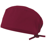 Healthcare twill cap, polyester and cotton, 190 g/m2, Velilla burgundy colour