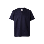 Short-sleeved twill tunic, polyester and cotton, 190 g/m2, Velilla blue colour