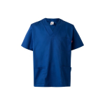Short-sleeved twill tunic, polyester and cotton, 190 g/m2, Velilla royal blue colour