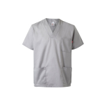 Short-sleeved twill tunic, polyester and cotton, 190 g/m2, Velilla light grey colour