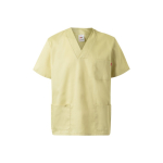 Short-sleeved twill tunic, polyester and cotton, 190 g/m2, Velilla ivory colour