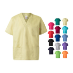Short-sleeved twill tunic, polyester and cotton, 190 g/m2, Velilla various colours