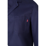 Work blouse, twill fabric, polyester and cotton, 175 g/m2, Velilla blue colour fifth view