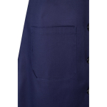 Long-sleeved work coat, polyester and cotton, 175 g/m2, Velilla blue colour sixth view