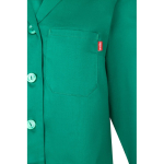 Long-sleeved work coat, polyester and cotton, 175 g/m2, Velilla green colour