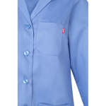 Long-sleeved work coat, polyester and cotton, 175 g/m2, Velilla pastel blue colour fifth view
