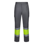 Unisex work trousers, polyester and cotton, 190 g/m2, Velilla grey colour second view