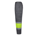 Unisex work trousers, polyester and cotton, 190 g/m2, Velilla grey colour third view
