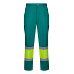 Unisex work trousers, polyester and cotton, 190 g/m2, Velilla green colour second view