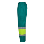 Unisex work trousers, polyester and cotton, 190 g/m2, Velilla green colour third view