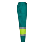 Unisex work trousers, polyester and cotton, 190 g/m2, Velilla green colour fourth view