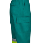 Unisex work trousers, polyester and cotton, 190 g/m2, Velilla green colour fifth view