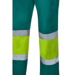 Unisex work trousers, polyester and cotton, 190 g/m2, Velilla green colour sixth view