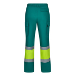 Unisex work trousers, polyester and cotton, 190 g/m2, Velilla green colour